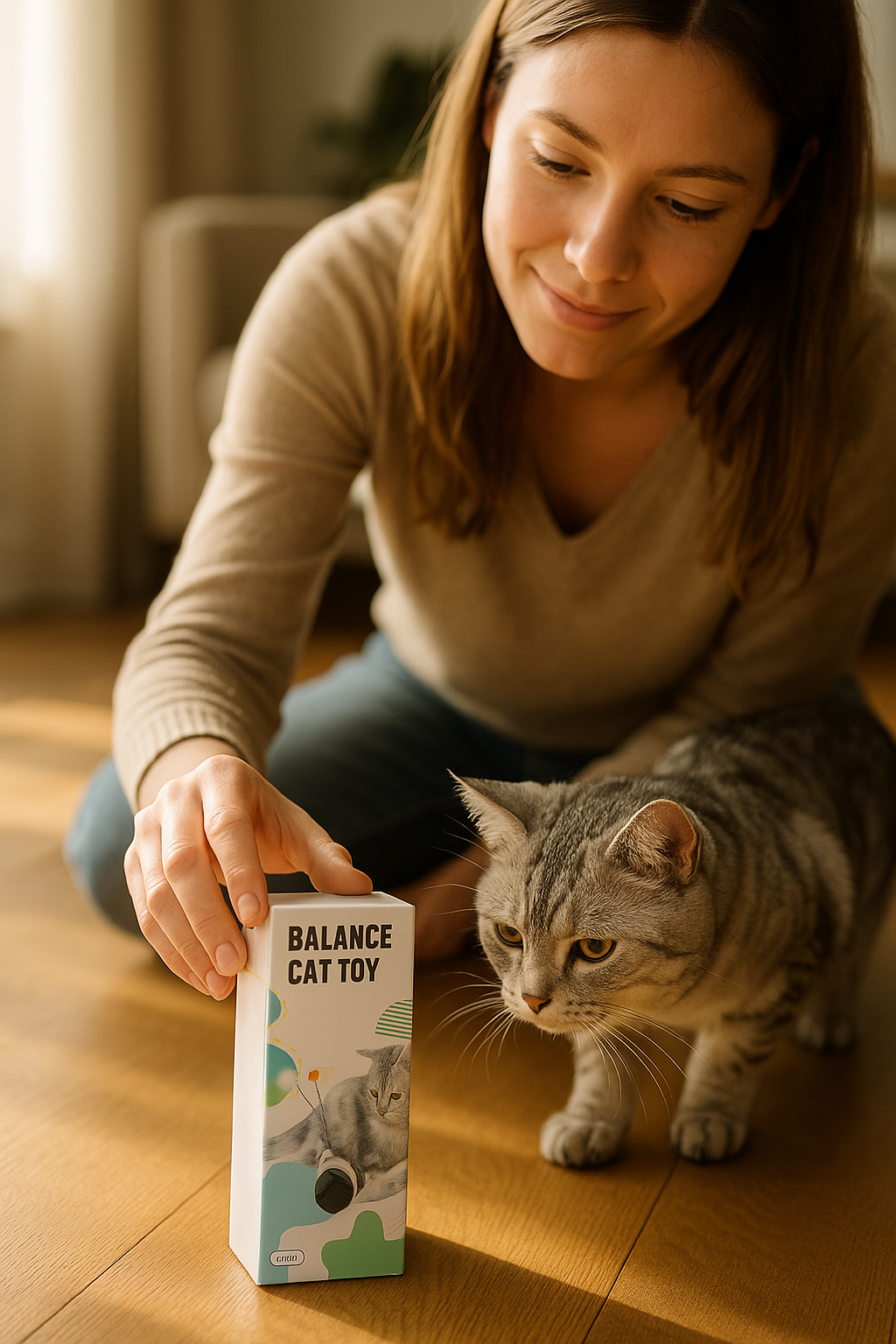 ⚙️ Balance Swing Car – Juguete Interactivo con Movimiento y Sonido para Gatos