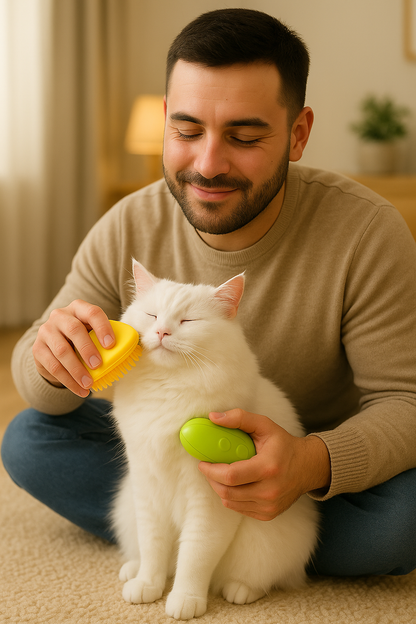 🐾 Cepillo a Vapor para Mascotas – Limpieza + Masaje Calmante