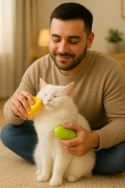 🐾 Cepillo a Vapor para Mascotas – Limpieza + Masaje Calmante