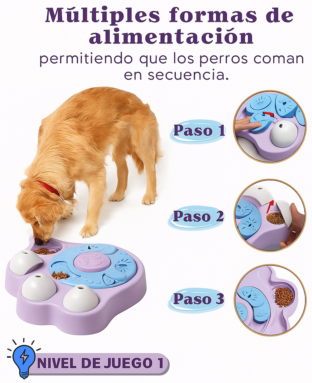 🧩 Rompecabezas Interactivo para Perros – Nivel 1 de Inteligencia y Diversión